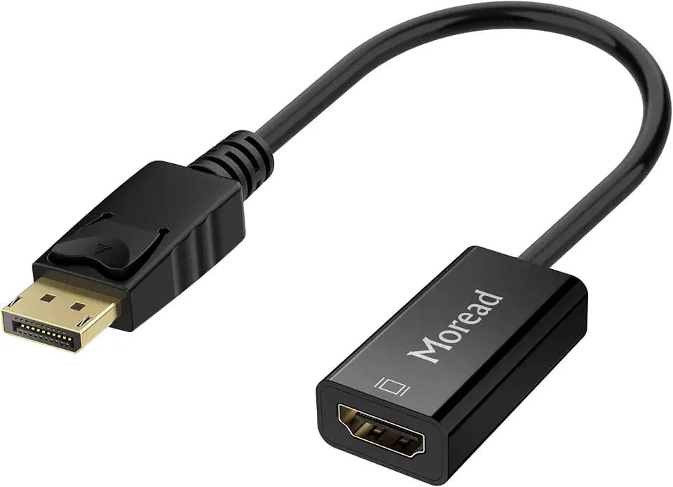 Moread 4K DisplayPort to HDMI Adapter, Male to Female, Black