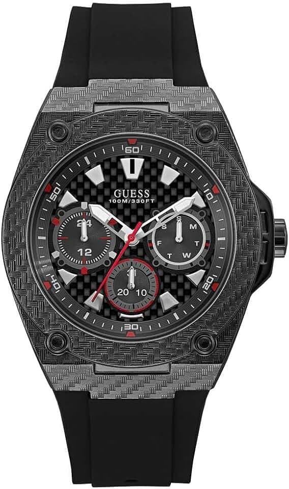 Guess HerrenArmbanduhr Chronograph Quarz Silikon W1048G2