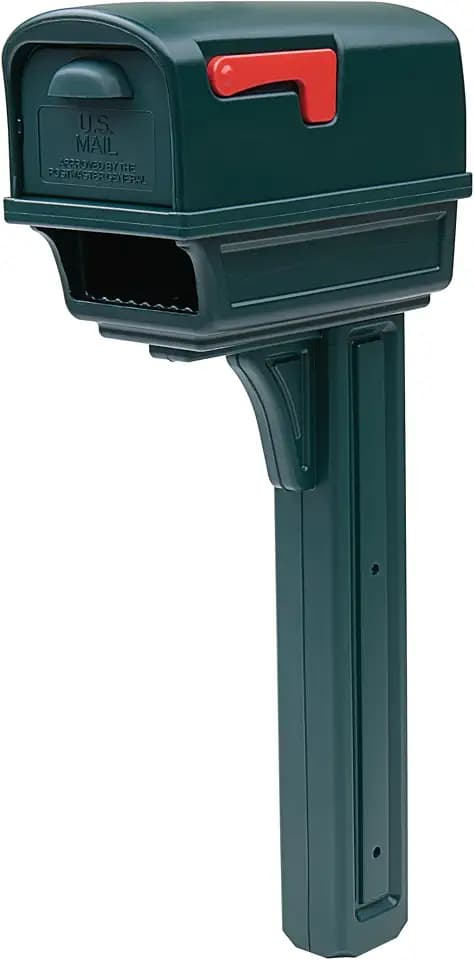 Architectural Mailboxes Gentry Plastic, Dual Access, Mailbox and Post Kit, GGC1G00AM, Green, Large Capacity