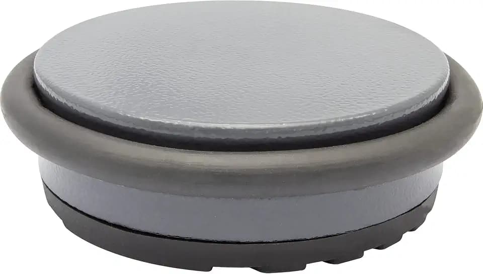 WAGNER Bodentürstopper BIG DISK COLOR GREY - Durchmesser Ø 100 x 30 mm, Industriestahl beschichtet, thermoplastischer Gummi, grau, 750 g - 15519201