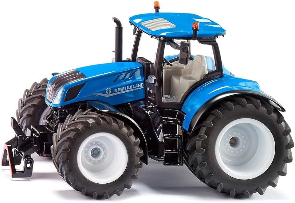 Siku 3291, New Holland T7.315 HD, Spielzeug-Traktor, 1:32, Metall/Kunststoff, Blau, Inkl. Frontgewicht, Motorhaube zum Öffnen, Mit Anhängerkupplung