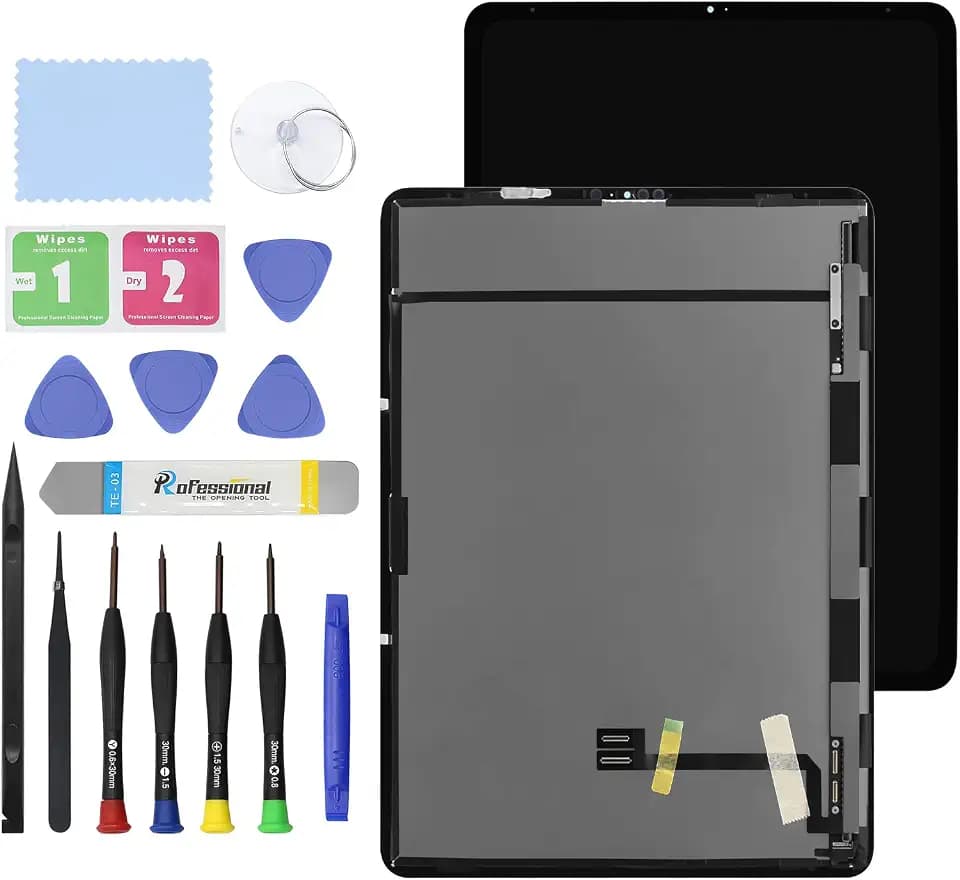 New Screen Replacement for iPad Pro 12.9 3rd Gen (A1876 A2014 A1983 A1895) and 4th Gen (A2069 A2232 A2233 A2229) LCD Display Glass Touch Digitizer Premium Kit with Tools