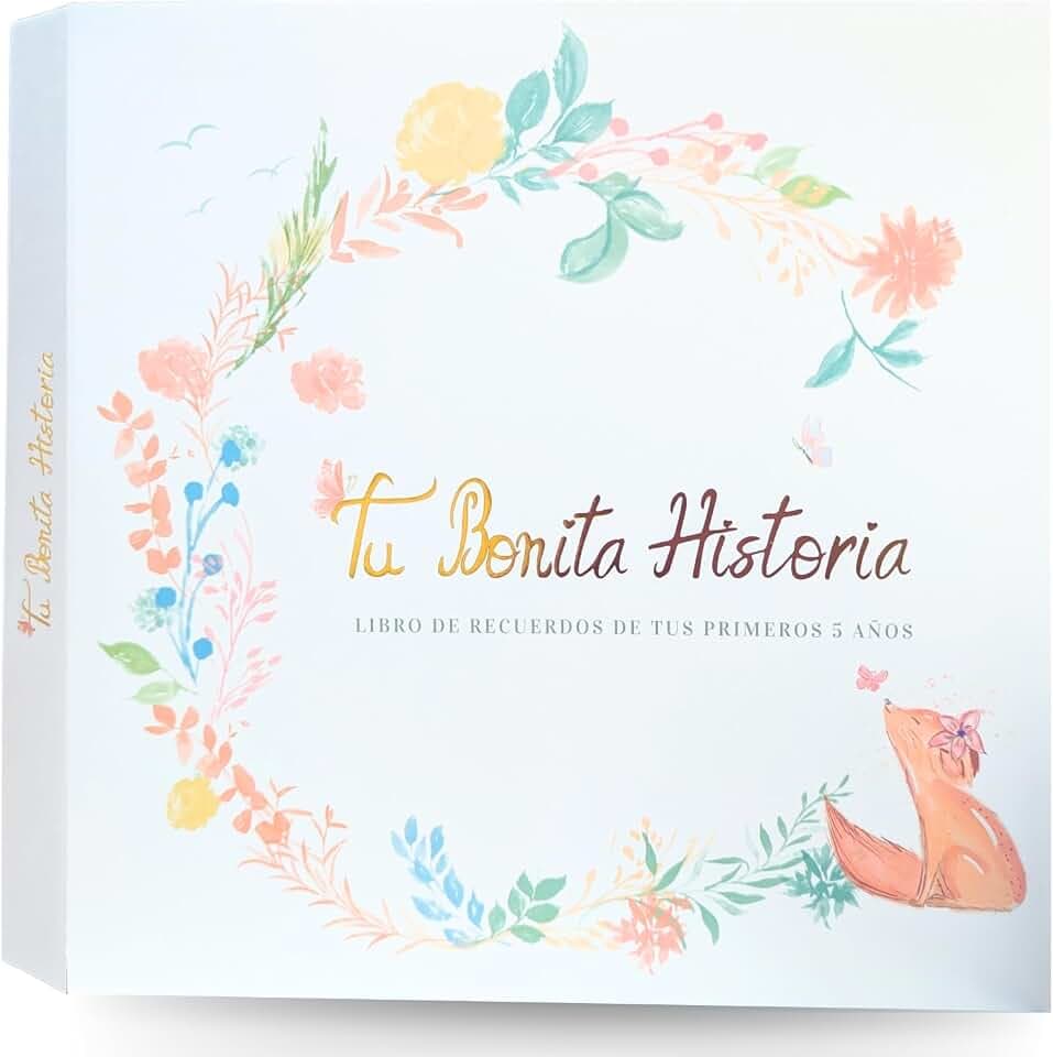 Álbum de Recuerdos para Baby, Primer Año, 50+ Páginas, Pegatinas, Libro Recuerdos hasta 5 Años
