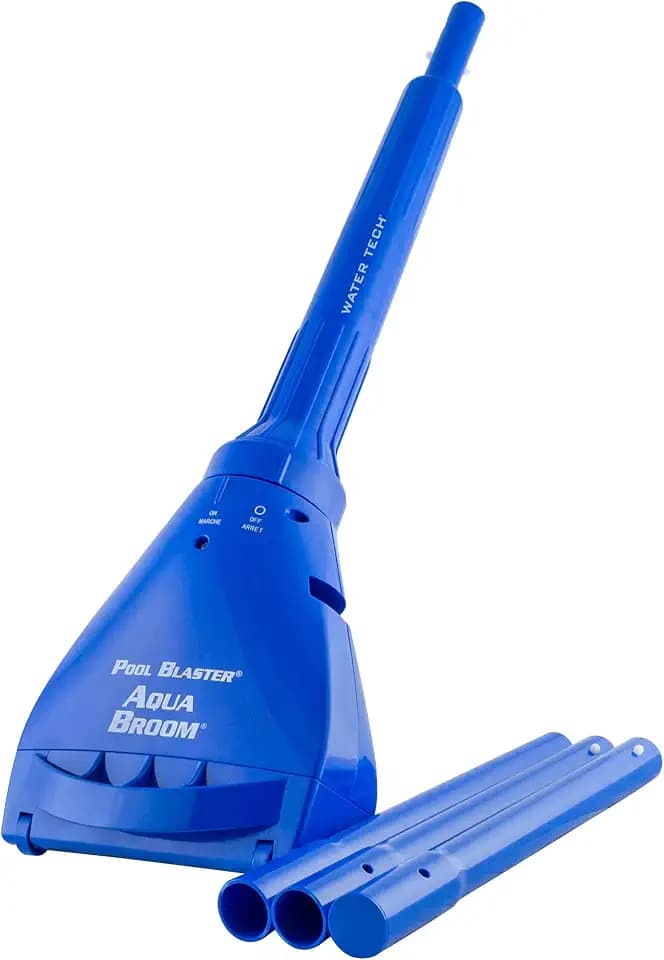Pool Blaster Aqua Broom XL Ultra Cordless Pool & Spa Vacuum Cleaner with Pole Set, Battery-Powered Handheld Hoseless, Ideal for Hot Tubs, Inground & Above Ground Pool Steps, by Water Tech