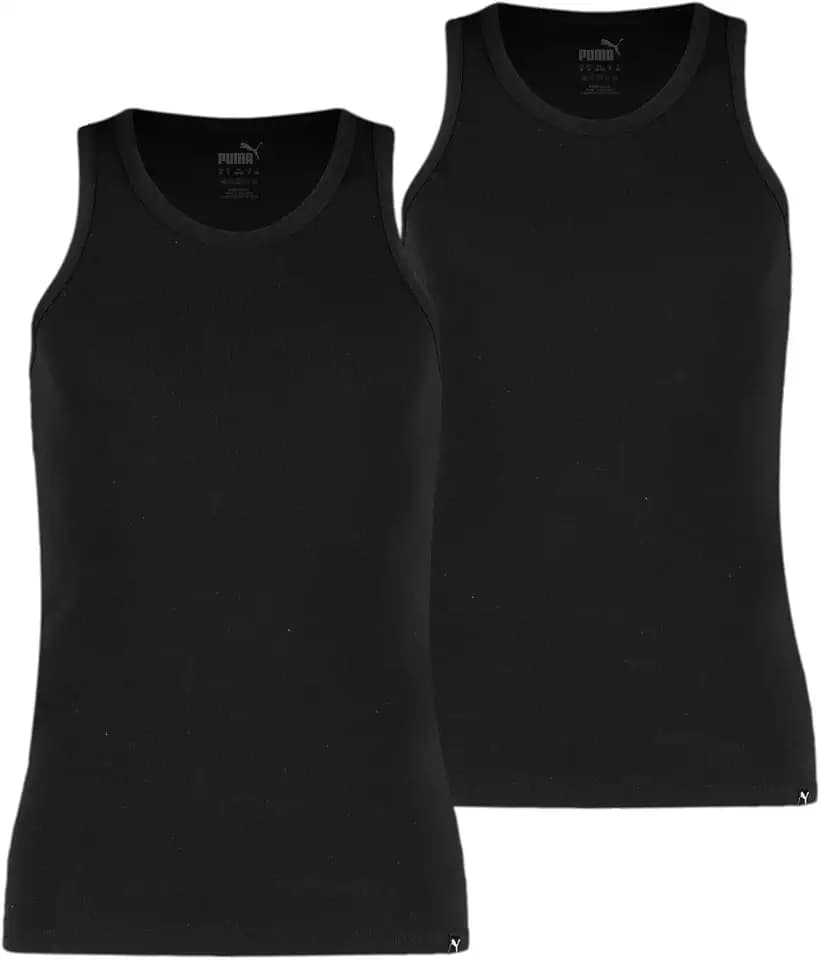 PUMA 2 er Pack Basic Tank Top Men Herren Unterhemd Rundhals