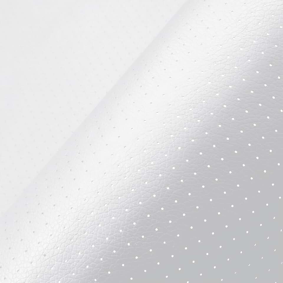 Leather Repair Patch, Breathable Perforated Self Adhesive Repair Patch, Furniture Couch Car Seats Office Chairs Sofa Repair Refurbished Faux Leather Patch (White,15.7x39.3 inch)
