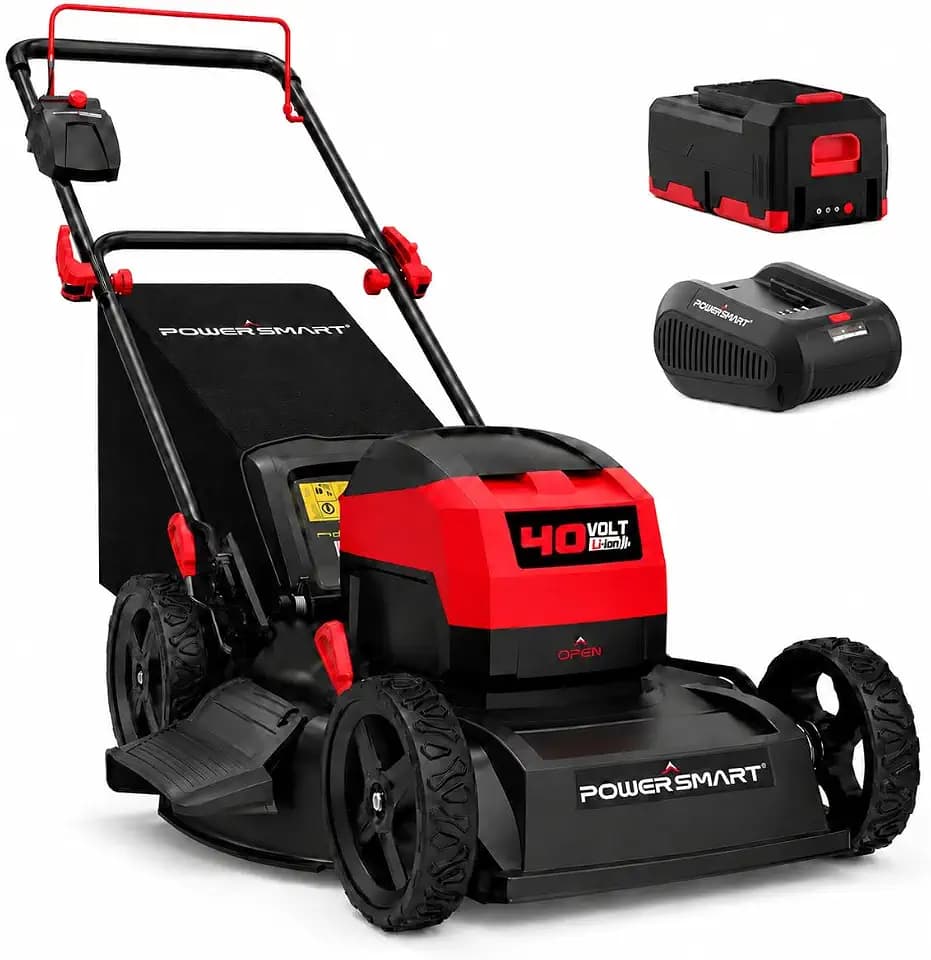 40V Electric Lawn Mower, 17" Brushless Push Lawn Mower