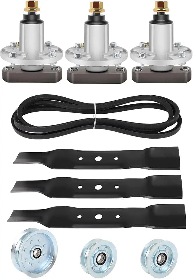 Deck Rebuild kit for John Deere 48 inch L120 L130 Scotts L2048 L2548 Riding Lawn Mowers Replace Part Number Spindle GY20785 GY20479 Blade GX20250 Belt GX20305 Idler Pulley GY20067 GY20629