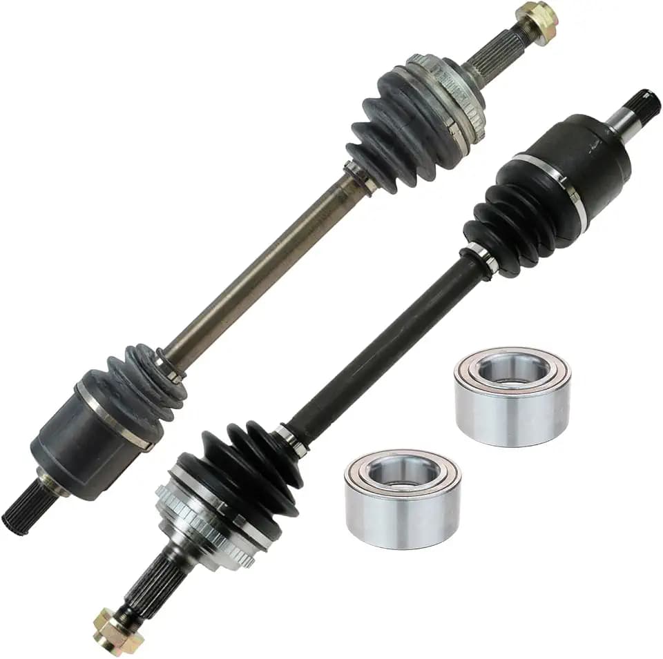 TRQ Front CV Axle Assemblies Front Wheel Bearings 4 Piece