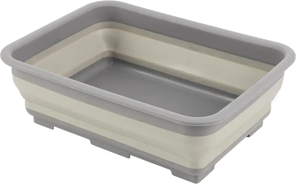 Wakeman Collapsible Bucket for Cleaning Supplies, Gray, 7.27L