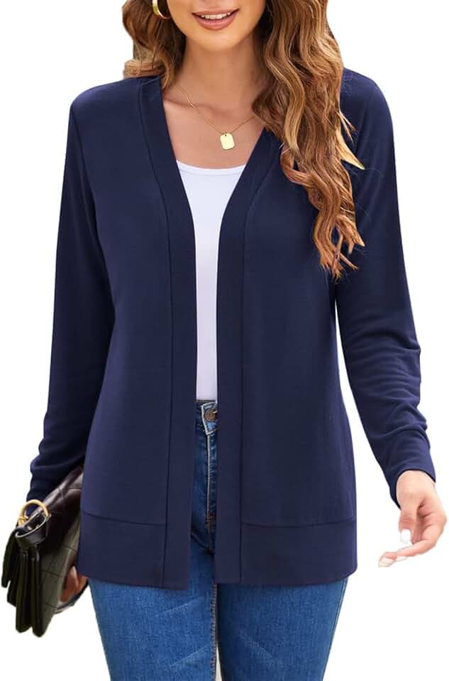 Hount Womens Long Sleeve Open Front Cardigans Lightweight Cardigan Sweaters