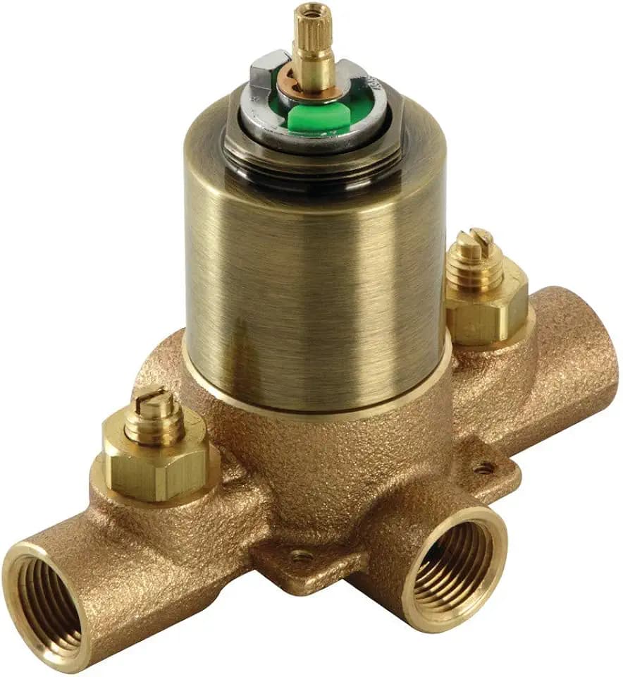 Kingston Brass KB653V Chatham Tub and Shower Valve, Antique Brass 5.13 x 4.5 x 3.19