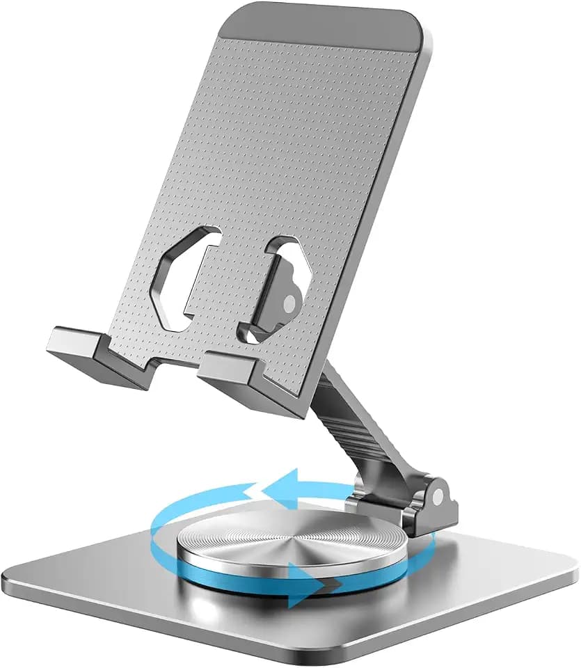 Adjustable Phone & Tablet Stand, Fits 4–9.7in Devices, Grey