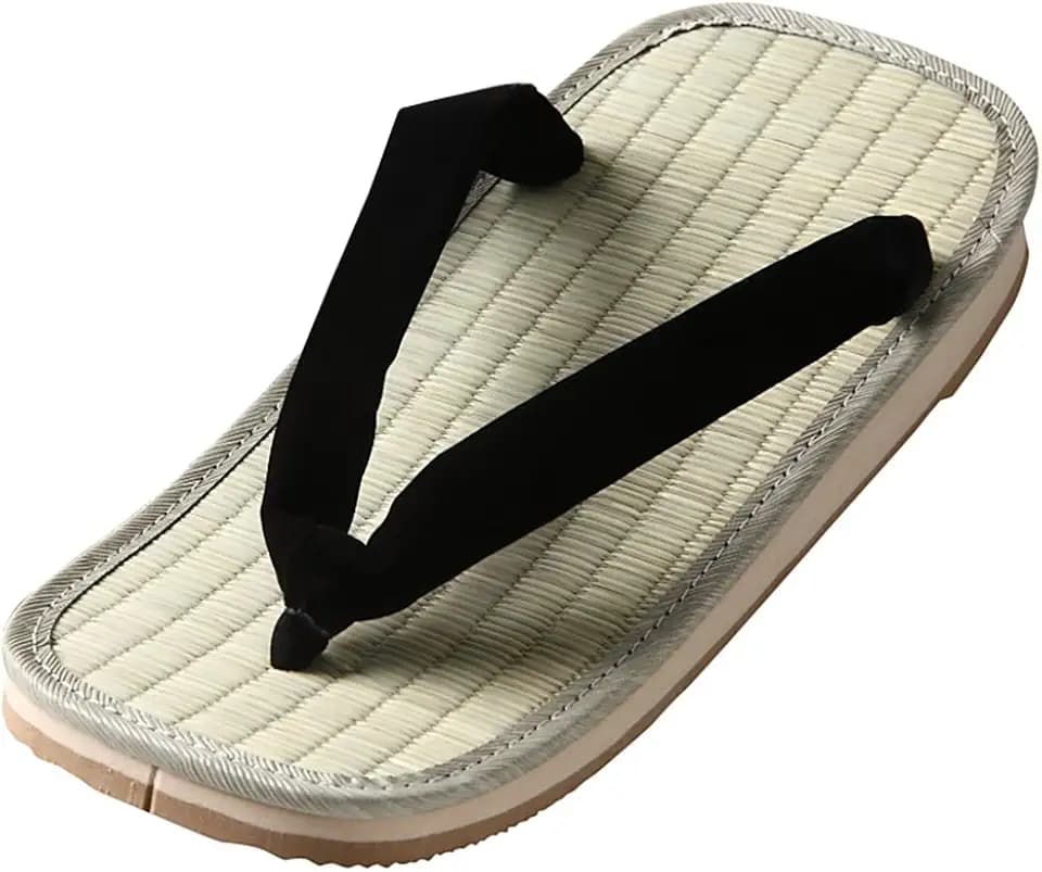Edoten Japan Zouri Sandals Black Setta Igusa