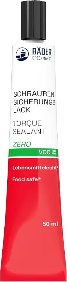 Zero Blue Threadlocker Paint 50 ml Tube - Original Water-Based Sealing Varnish, Solvent-Free, Food-Safe, Tamper Proof, Made in Germany Since 1962