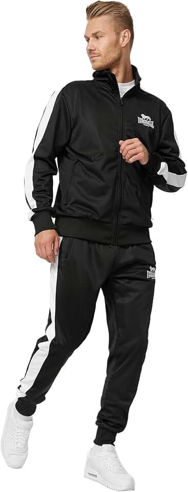 Lonsdale Herren-Sportanzug, normale Passform Sportbekleidung aus Polyester