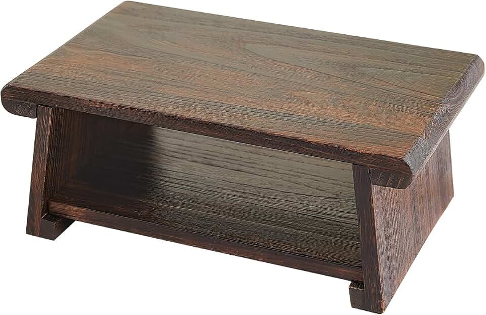 Folding Japanese Low Floor Table,Small Wood Meditation & Altar Table