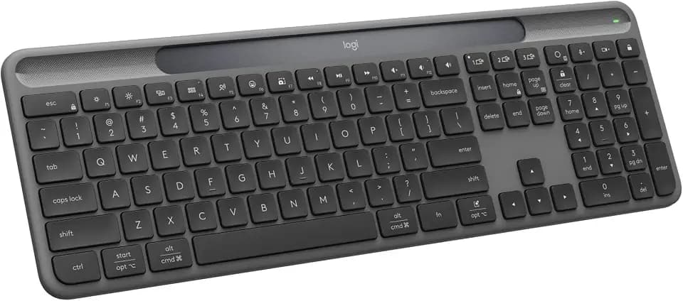 Logitech Signature Slim Solar+ K980 Wireless Bluetooth Keyboard, Universal