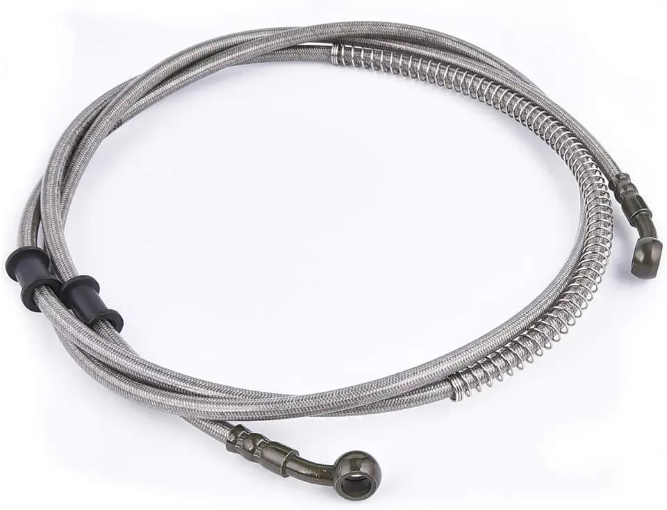 86" Stainless Braided Hydraulic Brake Hose Line for GY6 Kazuma Sunl Taotao Roketa Jonway Scooter Moped ATV Dirt Bike Go Kart