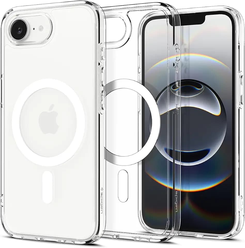Spigen Ultra Hybrid MagFit for iPhone 17e/16e Case, Clear White