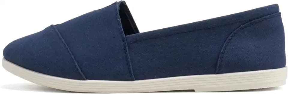 Soda Shoes Women's Obji Round Toe Casual Flat with Padded Insole