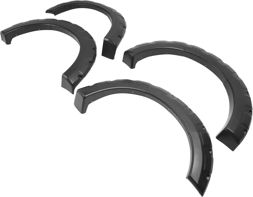 ALMULOO 4Pcs Fender Flares Compatible with 2004-2008 Ford F-150 & 2007-2008 Lincoln Mark LT Styleside w/66.0" / 67.0" / 78.0" / 96.0" bed length models Wheel Arch Covers Plastic(PP) Textured Black