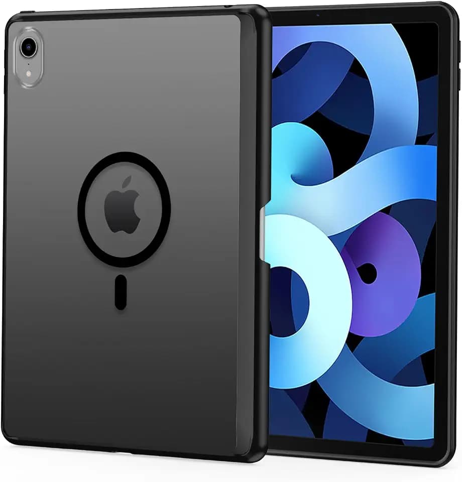 XTCASE Hülle für iPad 11 (A16) Generation 11 Zoll 2025, iPad 10 Generation 10,9 Zoll 2022, Magnetisch kompatibel mit Magsafe, Slim Matt Transluzente Case Kratzfeste PC Rückseite Cover, Schwarz