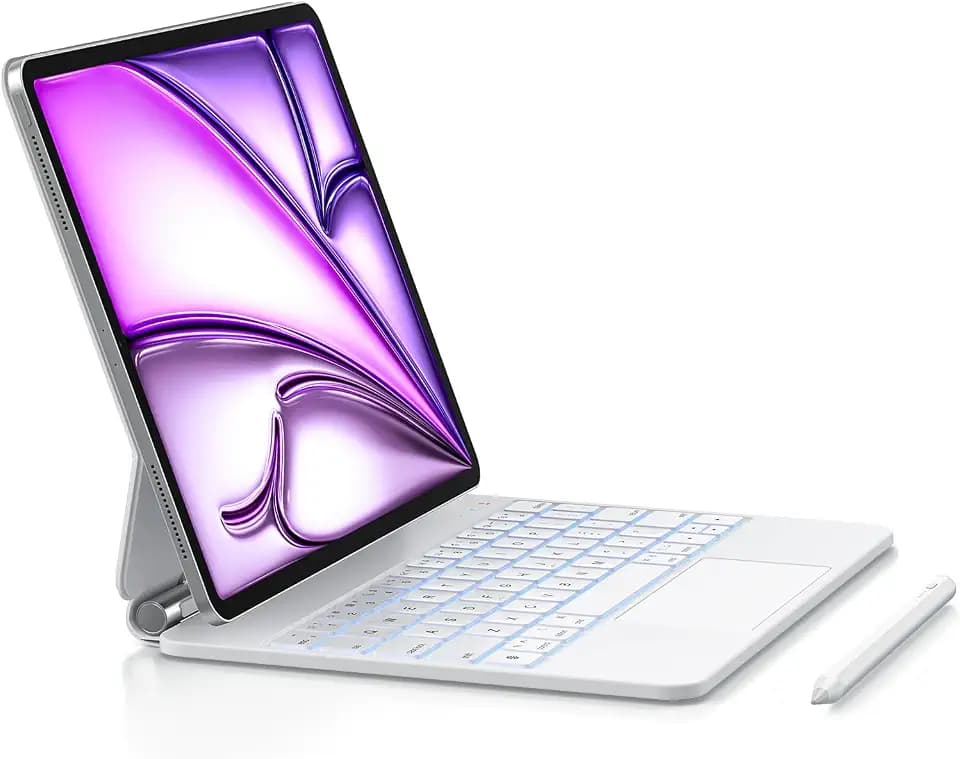 Magnetic Keyboard Case with Stylus Pen for iPad Air 11-inch, iPad Pro 11, Multi-Touch Trackpad, Compatible with M4 2026, M3 2025, M2 2024, 10.9-inch Air 4th/5th Gen