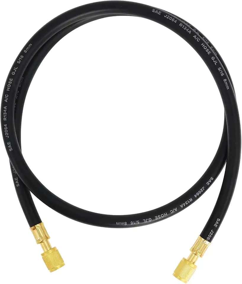 3/8 Inch HVAC Vacuum Pump Hose, 5 FT AC Refrigerant Charging Hose 15660