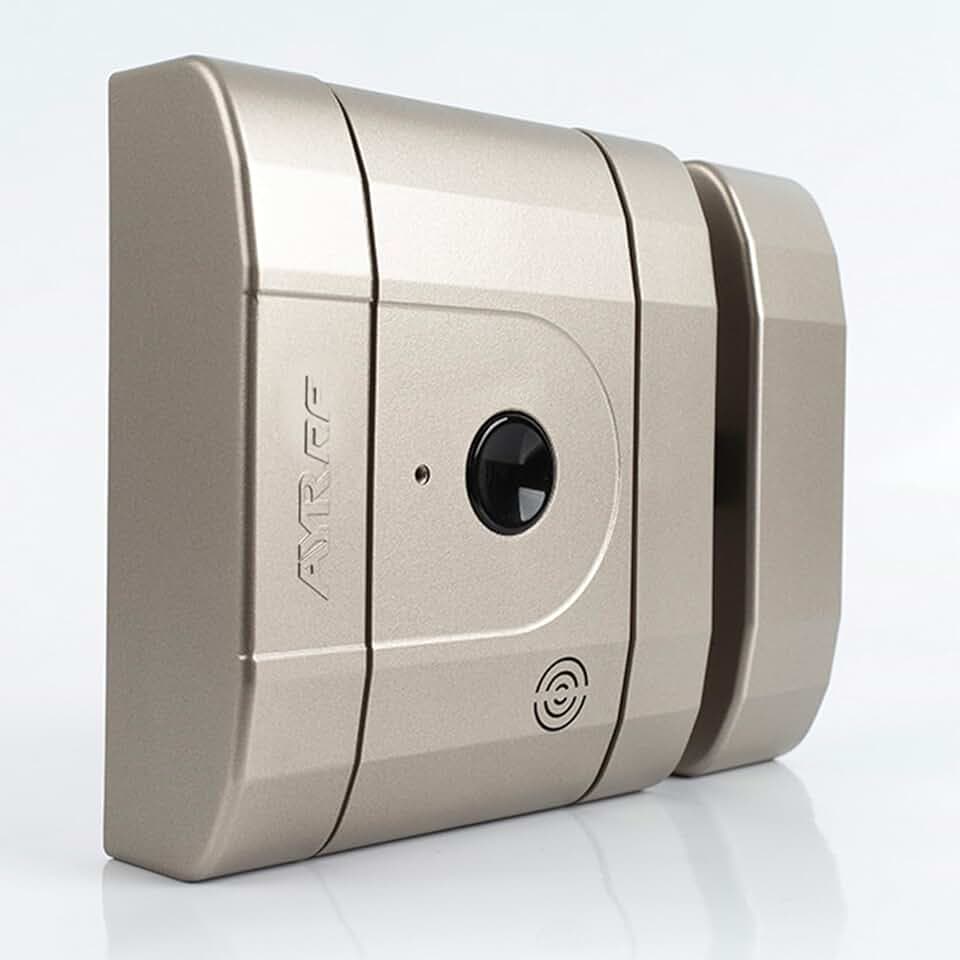 int_LOCK RF 2 Unsichtbares elektronisches Hochsicherheitsschloss mit mattem Nickel-Finish.
