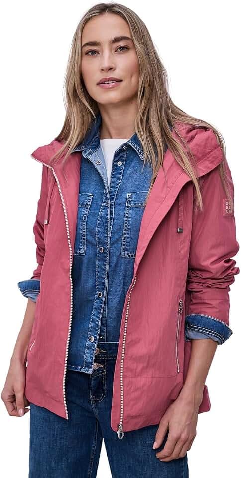 Street One Damen Jacke mit Kapuze und Zipper