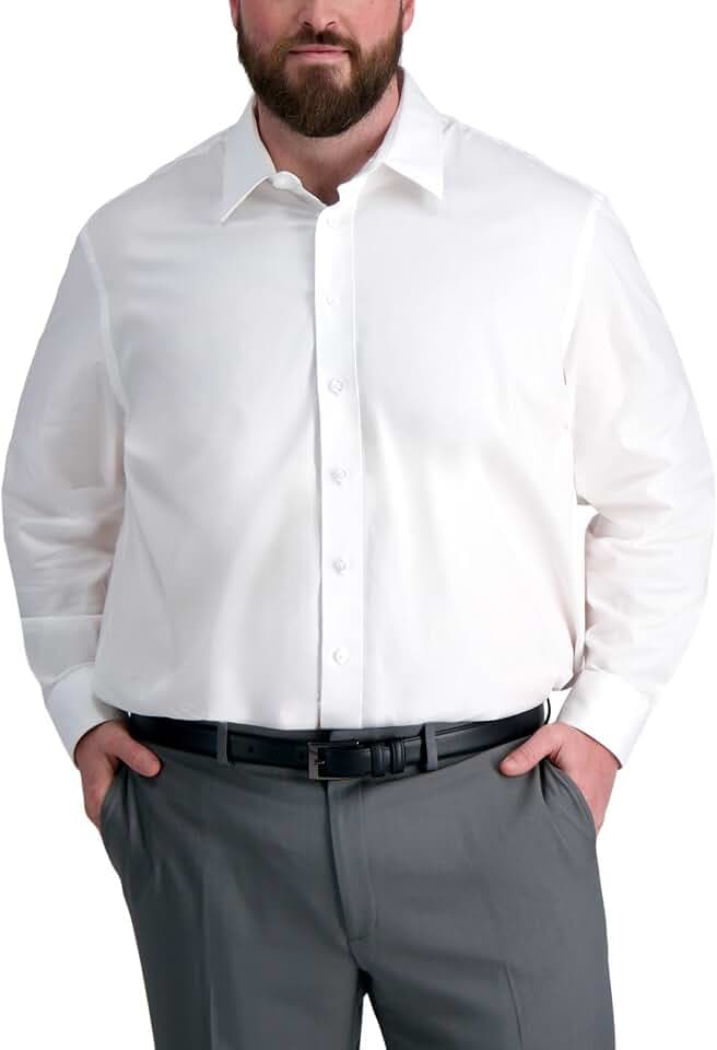 Haggar Men's Dress Shirts Haggar Premium Comfort Big&Tall Men's Button Down Dress Shirt