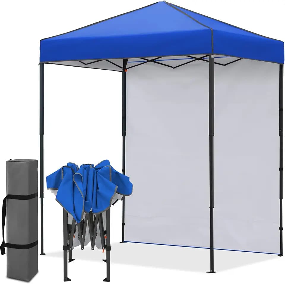 EAGLE PEAK 6x4 Instant Pop Up Canopy Tent with 1 Sidewall, Blue