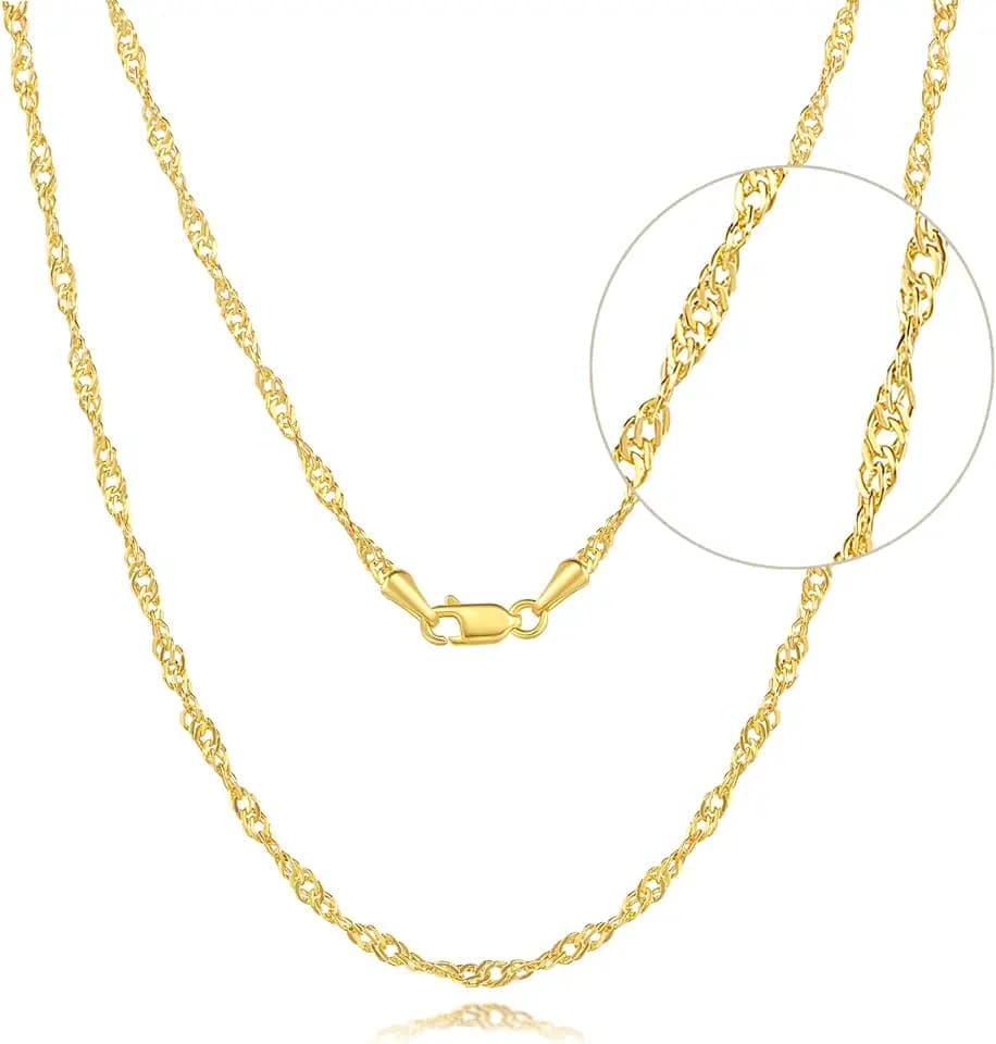 14K Gold Chain for Men Gold Necklace for Womens Singapore Chains