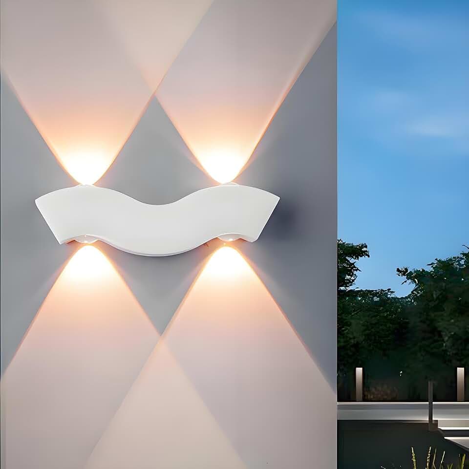 KZT Außenlampe LED Wandleuchte Außen Wasserdicht IP65 Aussenlampe Wand 3000K Up Down Aussen Wandlampe Aluminium Außenwandleuchte für Garten Badezimmer Veranda Garage Treppenbeleuchtung