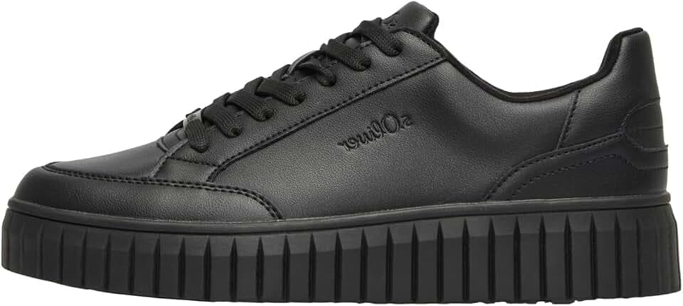 s.Oliver Damen Sneaker – Plateau-Sohle, Logo-Platte, Schnürung