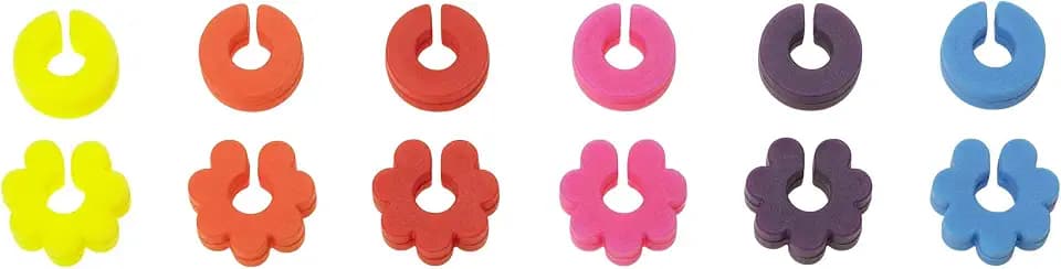Lurch 210220 Glasmarkierer Fancy Rings 12er Set aus 100% BPA-freiem Platin Silikon