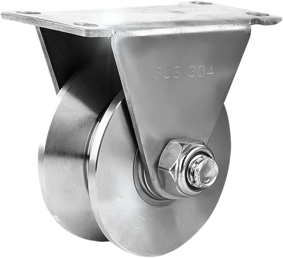 Umlenkrolle mit 2 Kugellager, 304 Edelstahl Fitness flaschenzug, 68mm Umlenkrollen für 16mm Seile Stahlseil, Tragkraft 800kg, 1 Stück