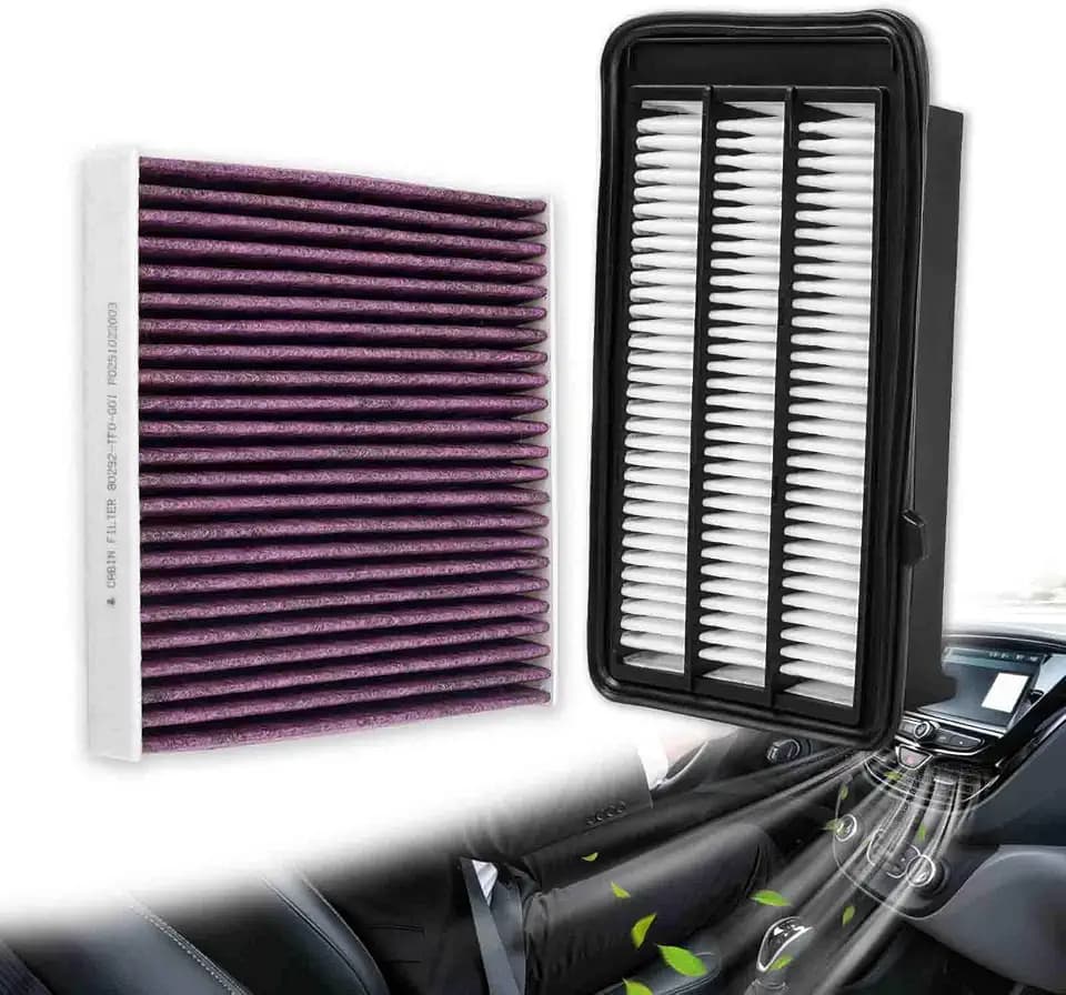 CA12050 17220-5AA-A00 Engine Cabin Air Filter Combo Premium High Density