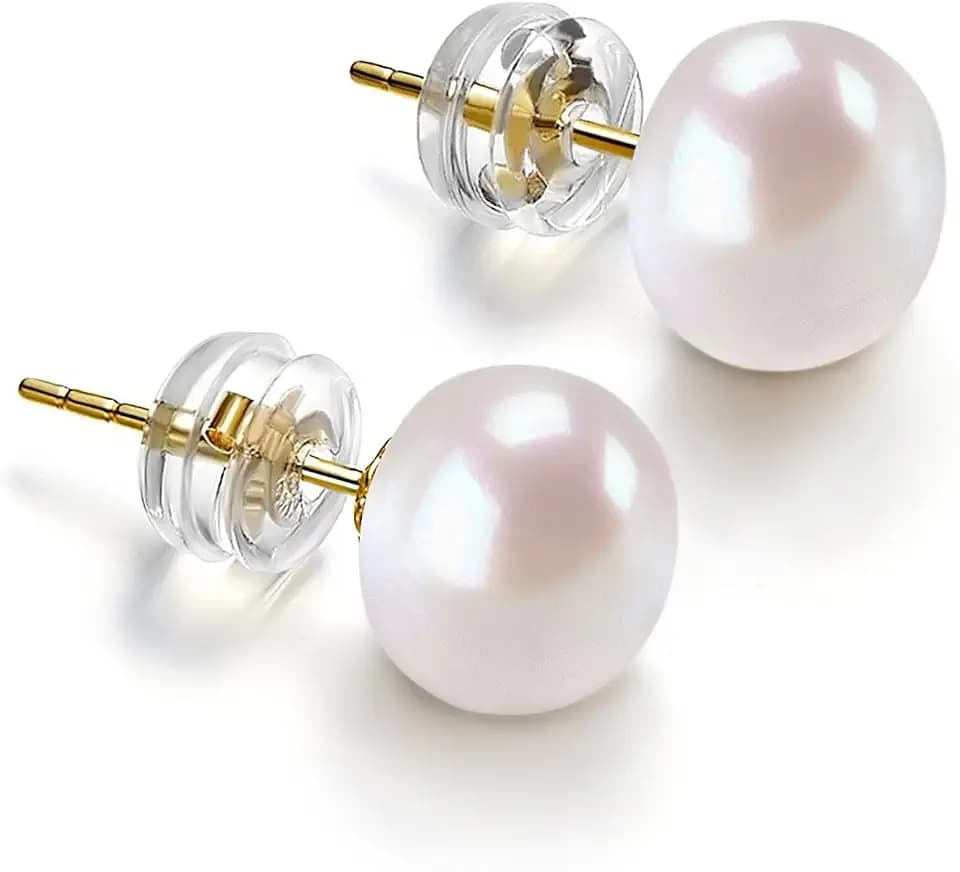PAVOI 14K Gold AAA+ Handpicked Freshwater Cultured Pearl Earrings Studs