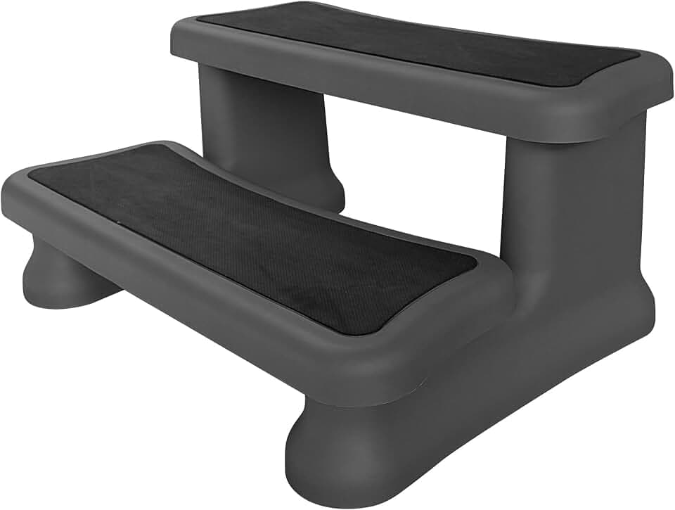 CANADIAN SPA CO. Universaltreppe für Hot Tub, 2 Stufen, 40 x 72 x 52 cm, Einstiegshilfe Pool, rutschfest und tragbar, Hot Tub Zubehör