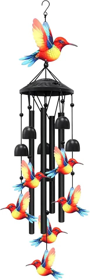 Wind Chimes for Outside Hummingbird Gifts Metal Yard Art Garden Decor Windchimes Outdoor Hummingbird Gift for Mom/Grandma-1PCS