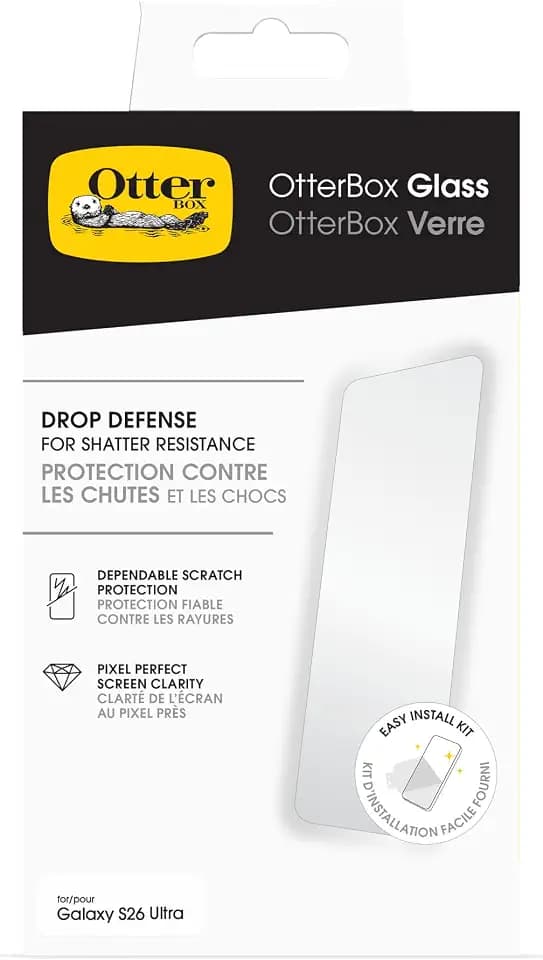 OtterBox Samsung Galaxy S26 Ultra Glass - Shatter Resistant, Scratch & Smudge-Proof Glass Screen Protector for Samsung Galaxy