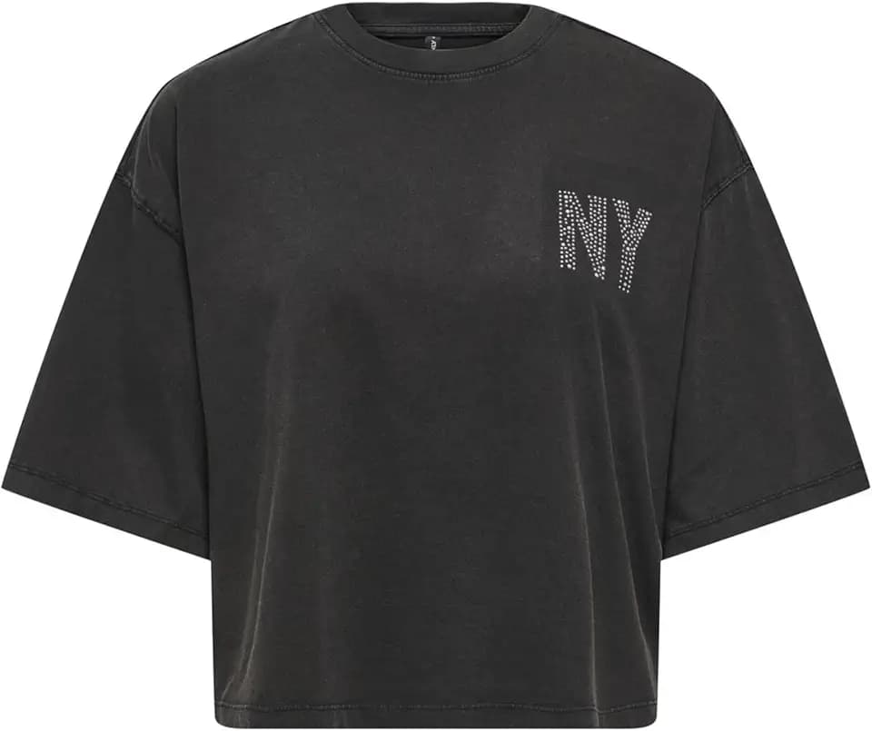 ONLY Damen Onljos S/S O-Neck Shine Top Box JRS