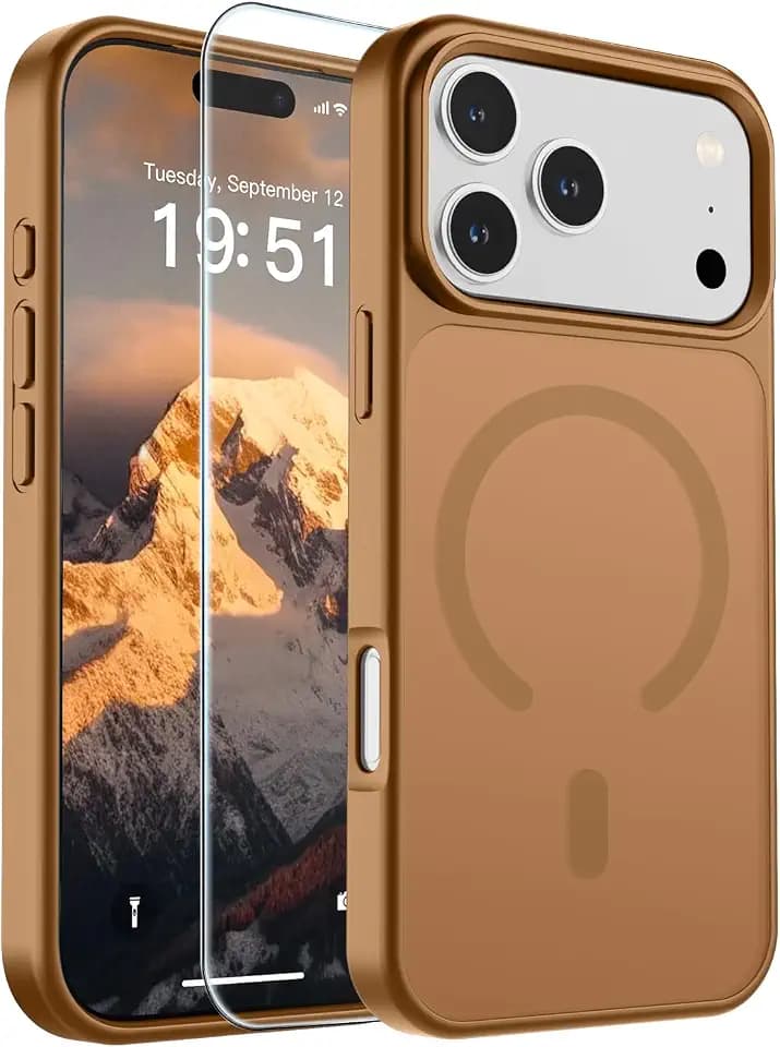 SUPFINE Magnetic for iPhone 18 Pro Case/iPhone 17 Pro Case Brown