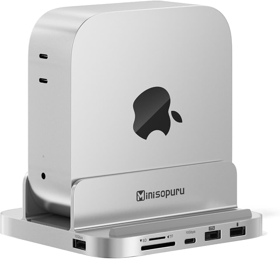 Minisopuru MINI218B PRO Mac mini M4 Dock, M.2 NVMe SSD Enclosure Stand