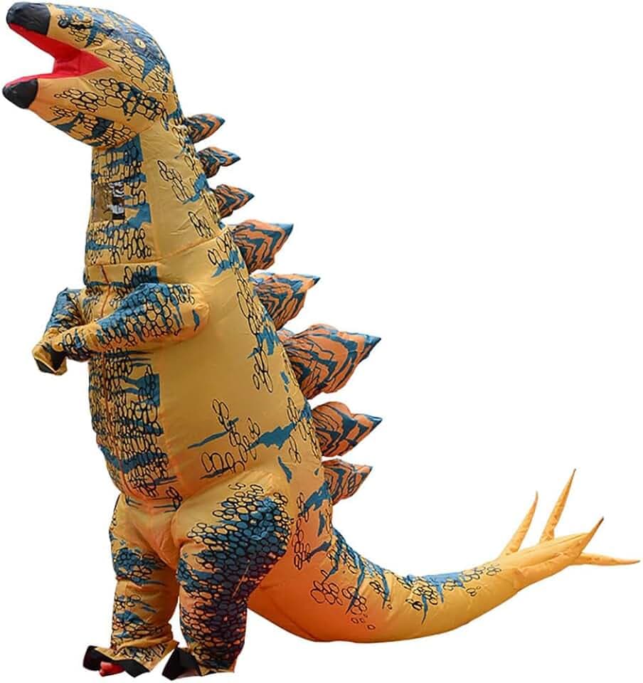 Funny Inflatable Dinosaur Costume for Adult and Kids,Blow Up Dinosaur Costume for Halloween Cosplay Party