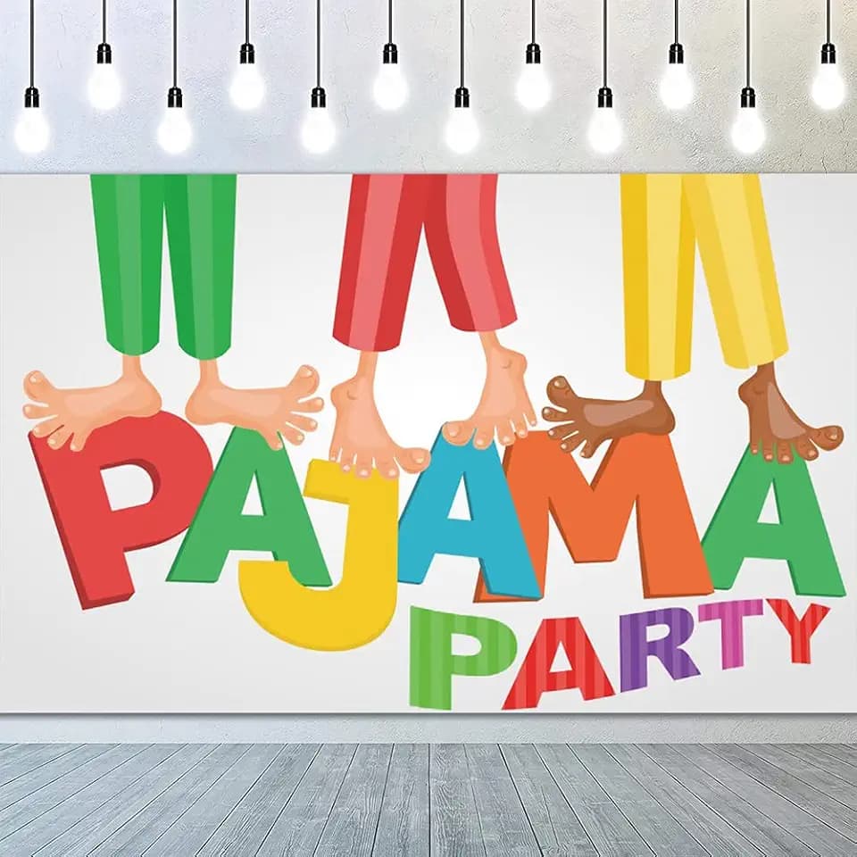 7x5ft Pajama Party Backdrop Slumber Party Photography Background