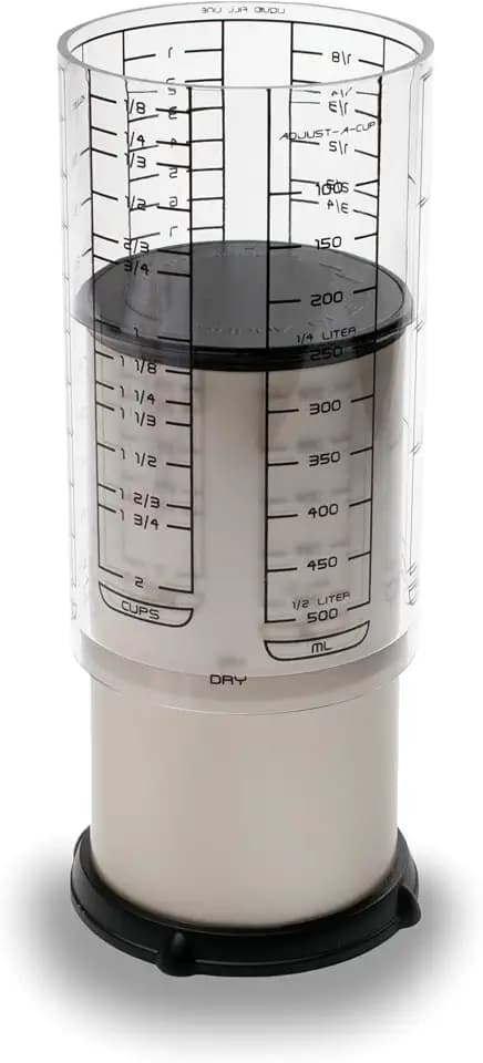 KitchenArt Professional Series 2 Cup Adjust-A-Cup, Champagne Satin, Adjustable, 1/8 to 2-Cup