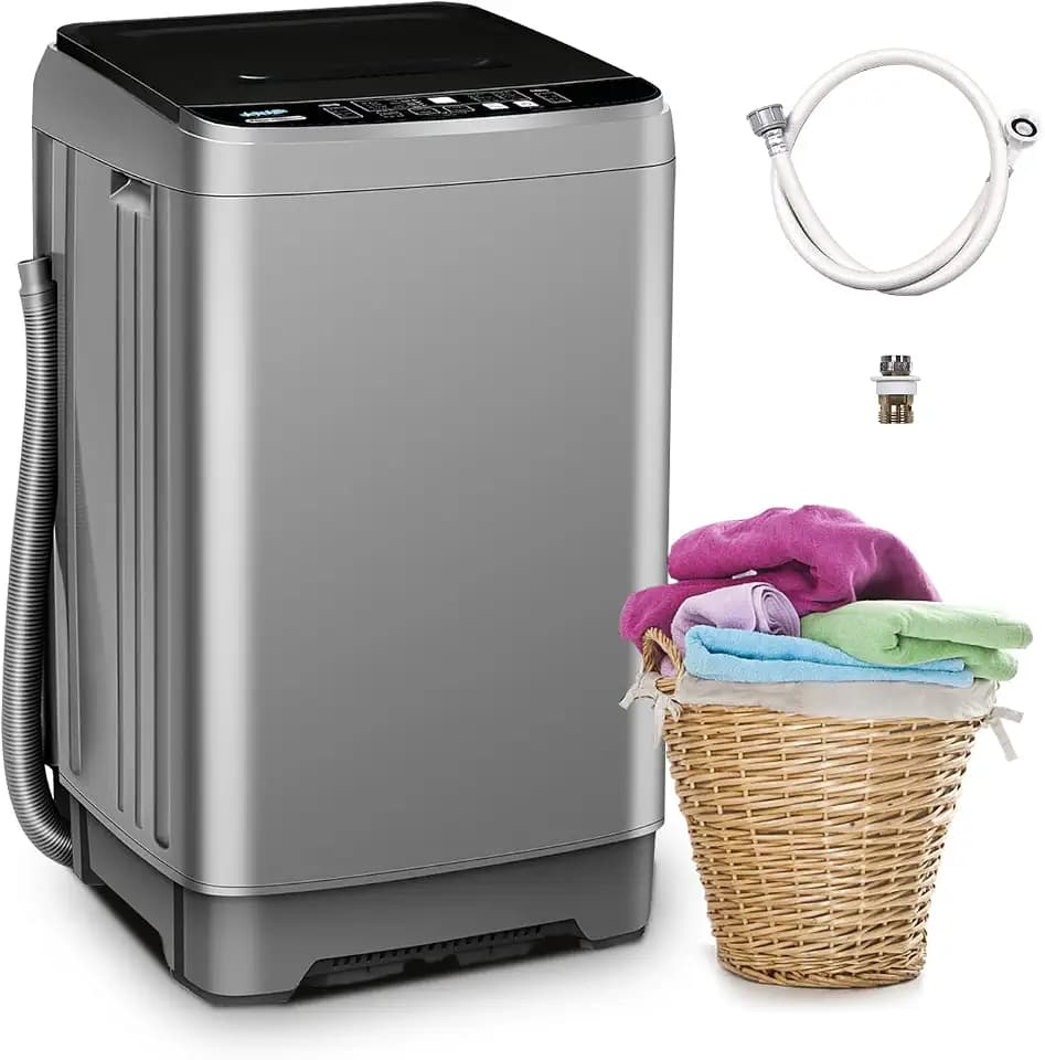 17.7 lbs Full-Automatic Portable Washing Machine, 10 Wash Programs